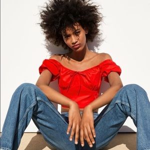 ZARA Crop Red Top (new with tags)
